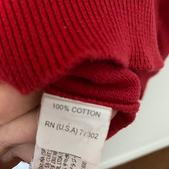 Zara Boys Red V-neck Long Sleeve Seahorse Sweater - Picture 4 of 6